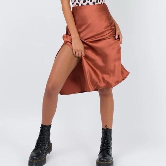 Princess Polly Copper Midi Skirt - Picture 2 of 5